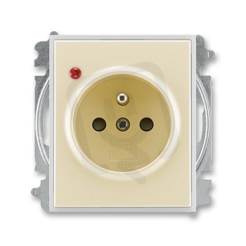 Zásuvka s ochranou přepětí 5599E-A02357 21 slonová kost/led. bílá Element ABB