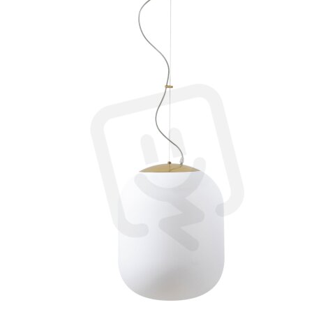 Závěsné LED svítidlo se skleněným stínidlem OSMONT TANIA L2 HP 59W IP40 4K mosaz