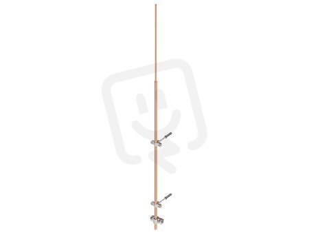 Jímací tyč kompletní poměděnáL1000mm, průměr 16mm, StCu/Inox GROMTOR 501416