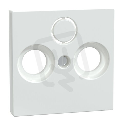 Centrální deska, Merten System M, anténa, 2/3 otvory, active white, lesklý plast