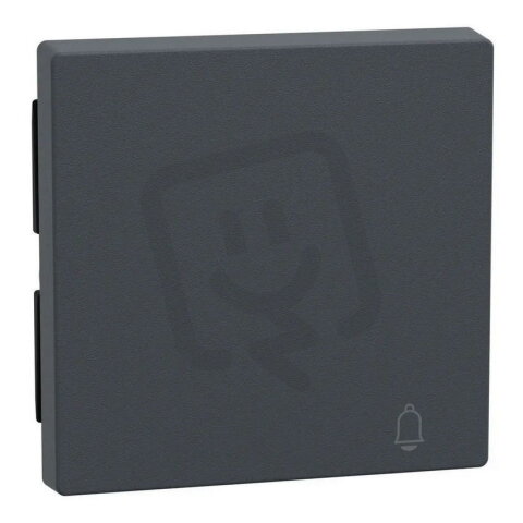 Klapka, Merten System M, se symbolem Zvonek, antracit, matný plast MEG3305-0414