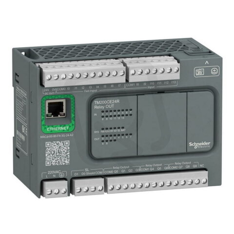 PLC Modicon M200, 100-240VAC, 14DI, 10DO relé, Ethernet SCHNEIDER TM200CE24R