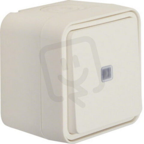 Tlačítko řazení 6 s podsvětlením, komplet., IP 55, Berker W.1, bílá, mat WNC021B
