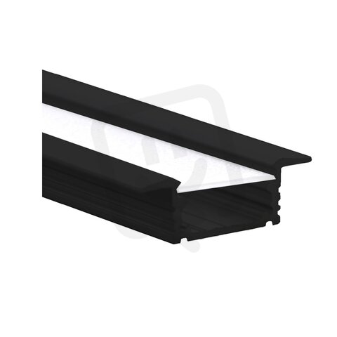 Zapuštěný profil pro LED pásky ORO PROFIL UNI IN BLACK 1M LED-POL ORO11078