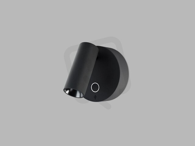 Nástěnné svítidlo ELFY USB, B 3,5W 2700K černá LED2 4580423