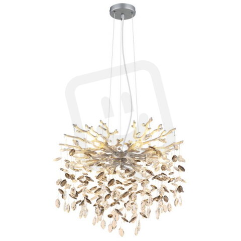 Závěsné svítidlo QUEENA stříbro 8xE14, max. 40W 230V GLOBO 64138H1S