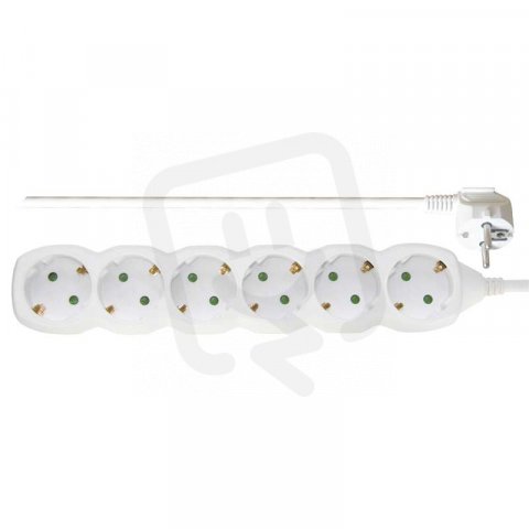 Prodlužovací kabel 2 m 6 zásuvek bílý PVC 1mm2 EMOS P0622