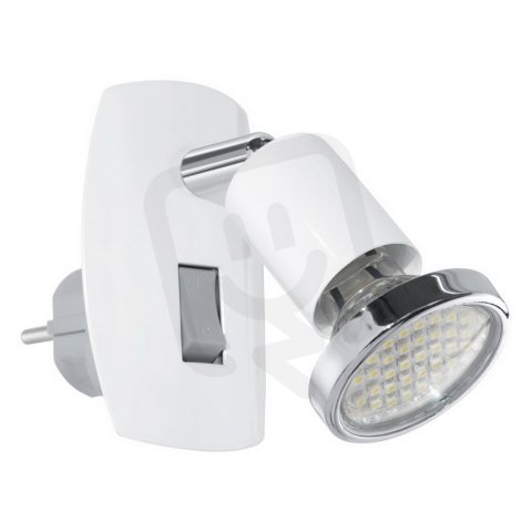 Bodové svítidlo do zásuvky MINI 4 1xGU10 bílá/chrom 2,8W IP20 EGLO 92925