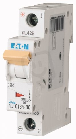 Jistič PL7-C13/1-DC-DC, char. C, 1-pólový, 10kA, 13A EATON 264888