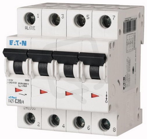 Eaton 142504 Jistič FAZT,char C,4pólový,Icu=20kA,In=40A FAZT-C40/4