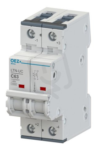 LTN-UC-8B-2 Jistič In 8A,Ue AC 230/400V/DC 220/440V, ch.B, 2pól, 10 kA OEZ:46650