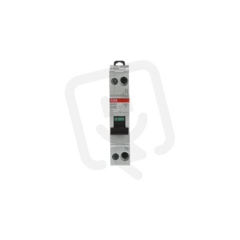 Jednofázový jistič s nulov. pólem SN201-D20 20 A char. D 6kA ABB 2CSS255101R0201
