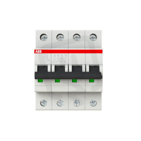 S204-D16 4 fázový jistič 16 A char. D 6kA ABB 2CDS254001R0161