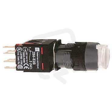 Schneider xB6AE1B5B Ovládač stiskací prosvětlený,1 Z+1V-bílý