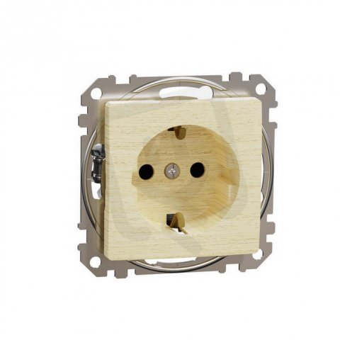 Sedna D/E Zásuvka 230V 16A Schuko, Bříza SCHNEIDER SDD180022
