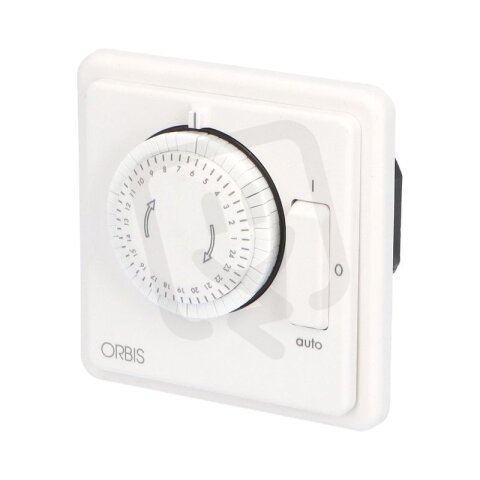 Spínací hodiny ORBIS ILUMATIC 248 D analog. denní bez zálohy montáž do krabice
