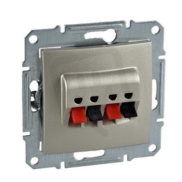 Sedna Zásuvka reproduktorová dvojitá, Titan SCHNEIDER SDN5400168