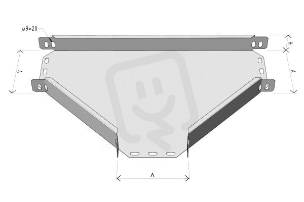 Arkys ARD-34320208 T-kus žlabu LINEAR TL2-R300300/50 ''SZ''