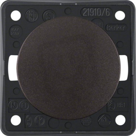 Kolébkový vypínač, řazení 6, 16 AX, 250VAC, Integro Flow/Pure, hnědá, mat