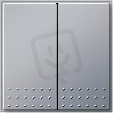 Tlačítkový spínač přepínač 2x TX_44 (IP44) F hliník GIRA 012865