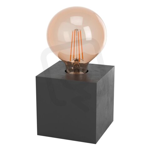 Stolní svítidlo PRESTWICK 2 1xE27 HOLZ černá 40W EGLO 43734