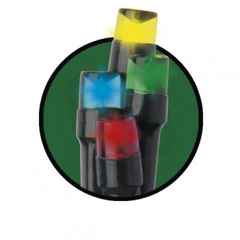 LED vánoční řetěz, 18m, multicolor, časovač