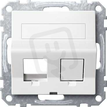 Merten Centrální deska datové zásuvky 2xRJ45 Polar SCHNEIDER MTN4568-0319