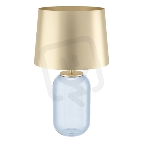 Stolní svítidlo CUITE 1xE27 modrá-PETROL-transparent/mosaz 40W IP20 EGLO 390064