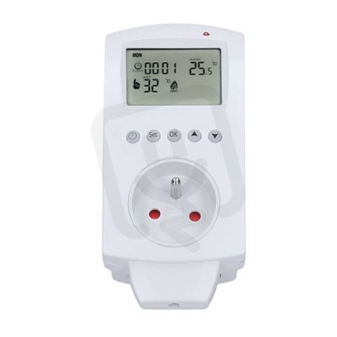 Termostaticky spínaná zásuvka, termostat 230V/16A vytápění nebo chlazení DT40