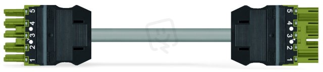 Propojovací kabel Eca zásuvka-zástrčka světle zelená 5pól. WAGO 771-9995/006-805