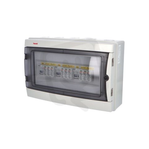 Fotovoltaická rozvodnice SolarBOX pro 3 stringy IP65, DC, 1000V FAMATEL fr016L