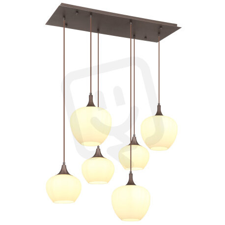 Závěsné svítidlo MAXY kávová 6x E27, max. 2 40W 230V GLOBO 15548-6HC