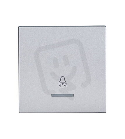 Kryt spínačů a ovladačů s průhledem, symbol zvonek, stříbrný SCHRACK EV122310--