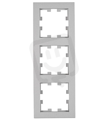 Krycí rámeček 3násobný, stříbrný SCHRACK EV125303--