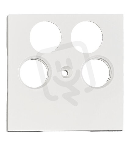 Kryt anténní zásuvky TV, typ HSAT-M, 4 otvory, bílý SCHRACK EV104311--