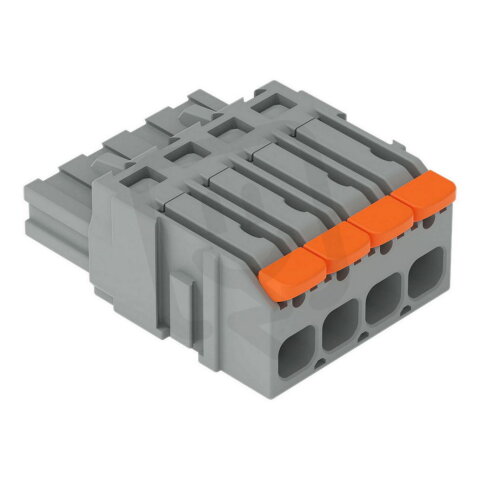 1vodičová pružinová svorkovnice, Páčka, Push-in CAGE CLAMP, Šedá