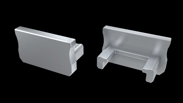 Koncovka profilu EC-PROFIL A SILVER LACQ (12-0000-20) GREENLUX GXLP1408