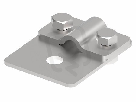 Zkušební svorka s 2 šrouby na drát a pásku 8/10mm, 2 šrouby M8x25, V2A 107113