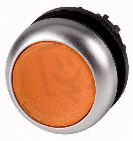Eaton M22-DRL-A Prosvětlená ovládací hlavice, aretace, kroužek titan, jantarová