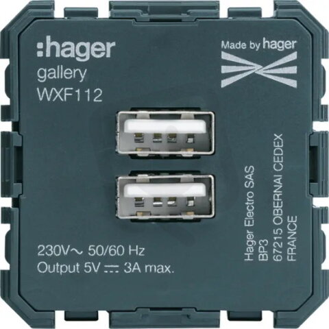 nabíjecí USB A+A HAGER WXF112