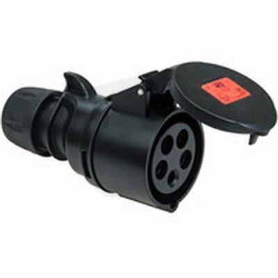 CEE zásuvka spojovací 5P/16A/400V IP44, černá ABL K51S30B