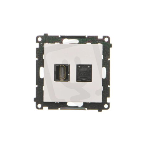 Zásuvka HDMI (v2.1) + datová RJ45 kat. 6