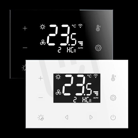 Bezdrátový skleněný ZÓNOVÝ termostat, černá RFTC-7/B ELKO EP 8595188194167