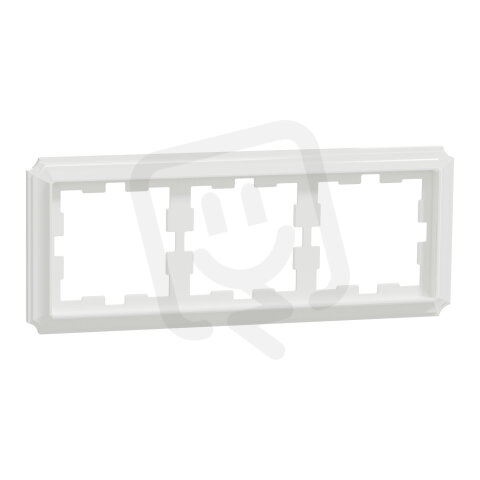 Rámeček Merten D-Antique, trojnásobný, lotus white, lesklý plast MEG4030-4735
