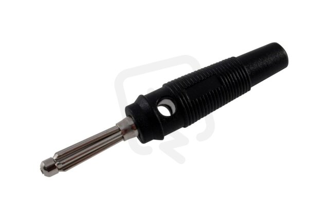 811-095 banánek na kabel 4mm černý
