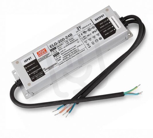 Stmívatelný napěťový zdroj 200W 36V 5550mA MEAN WELL ELG-200-36B-3Y