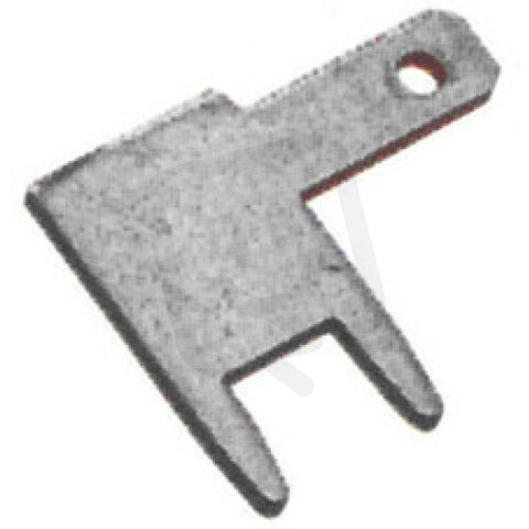 Letovací plochý kolík zahnutý cínovaný 2,8x0,8mm LUC 28