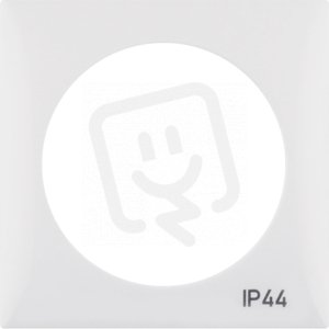 Rámeček s vyšším krytím a potiskem ''IP44'', Integro Flow, bílá lesk 918272599