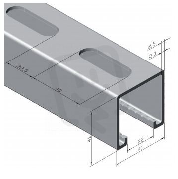 Nosník ST 41x41x3000mm 2.0, pozink KOŇAŘÍK 32714135