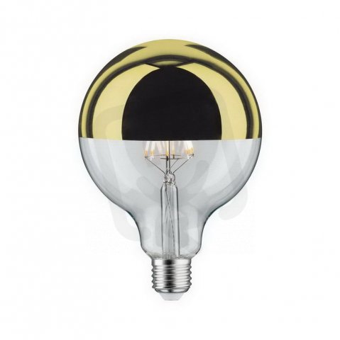 LED Globe 125 5W E27 230V Kopfspiegel Gold 2700K dimmbar PAULMANN 28548